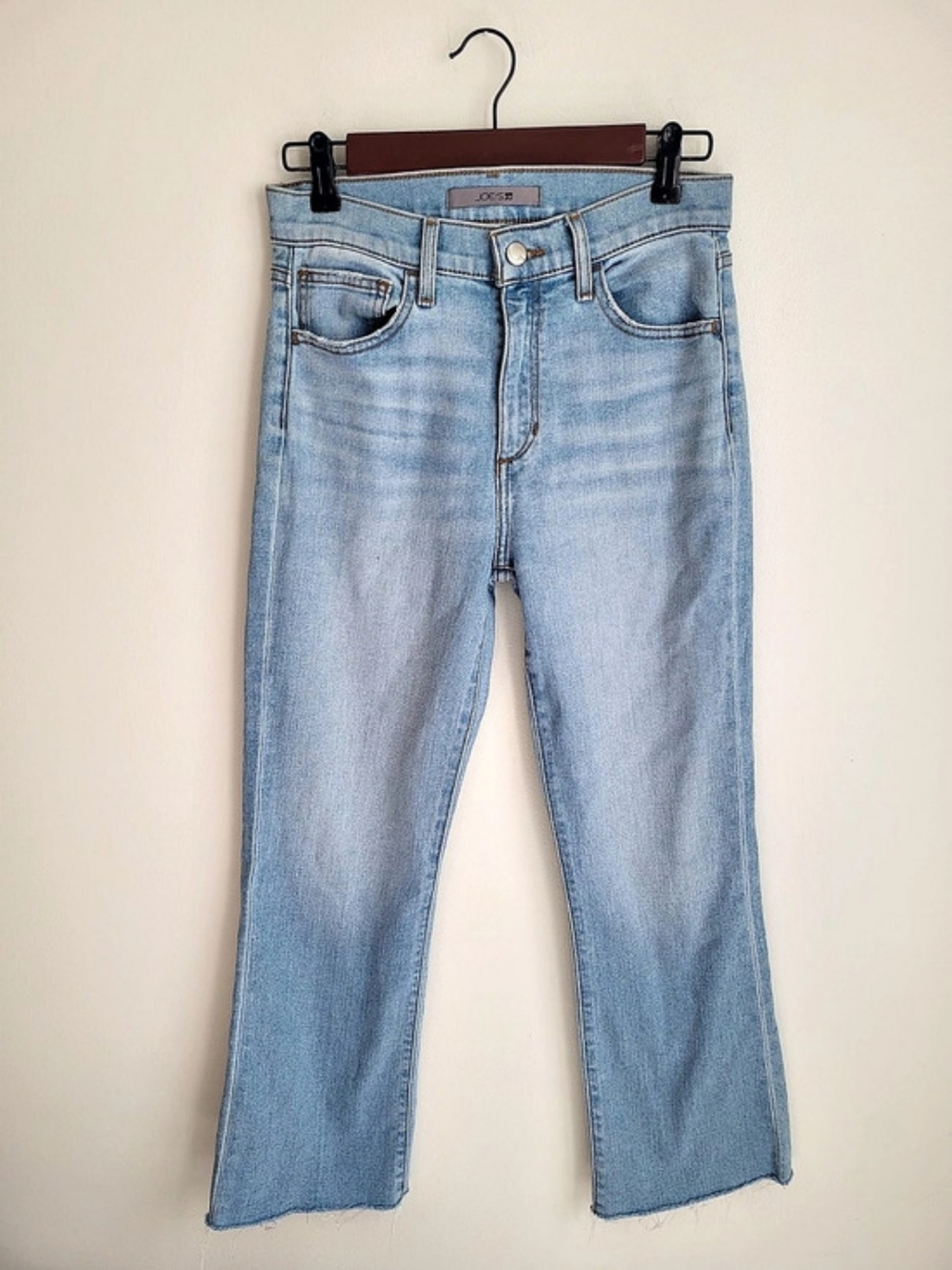 Joe's Jeans High-Rise Mary Kate Straight Raw Hem Ankle Jeans in Blue Size 27 EUC
